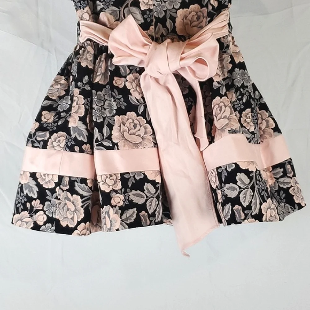 Vintage Neiman Marcus Helena Pink Floral‎ Dress